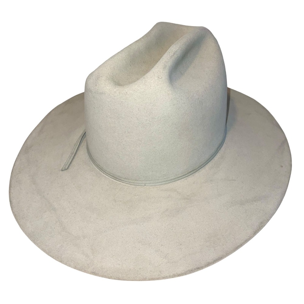 Haas Vintage Western Resistol Cowboy Hat Self Conforming 4X Beaver Silver 7 1/8